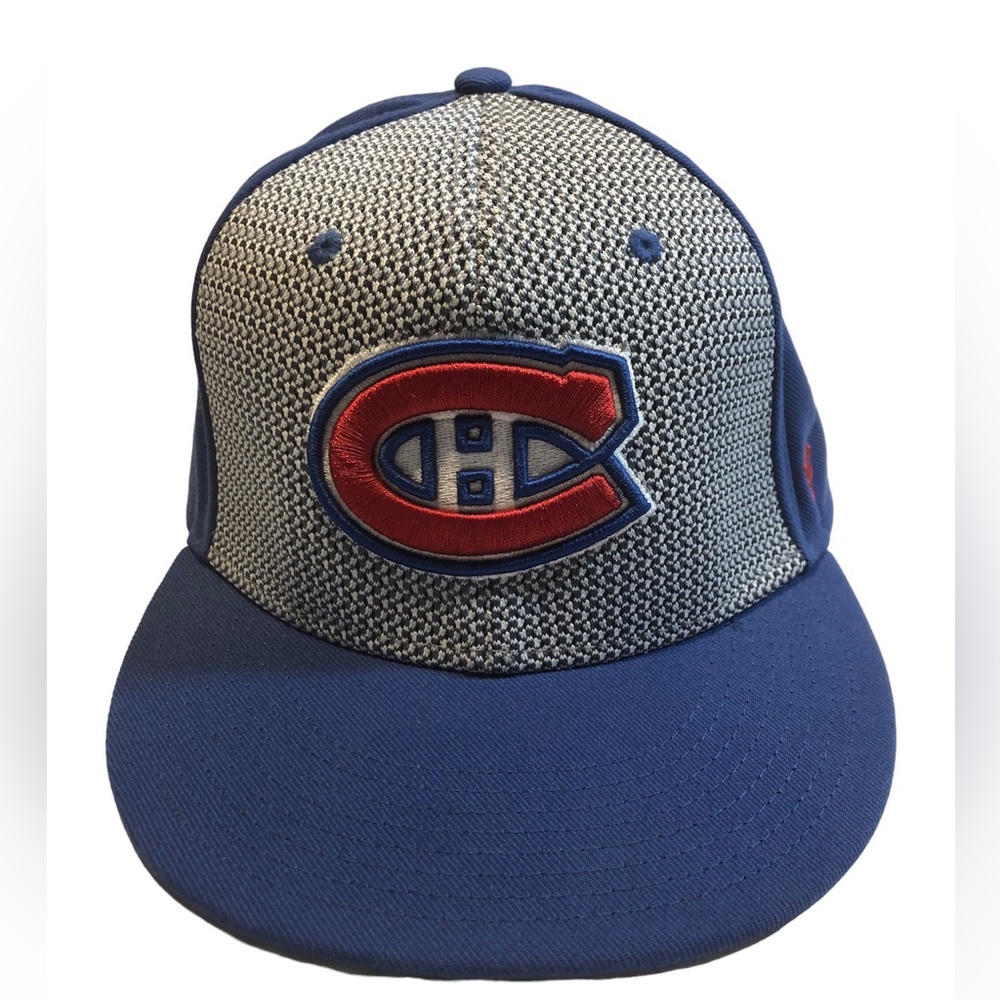 Men's Montreal Canadiens Fanatics Branded Gray/Blue Versalux - Fitted Hat 7 1/8